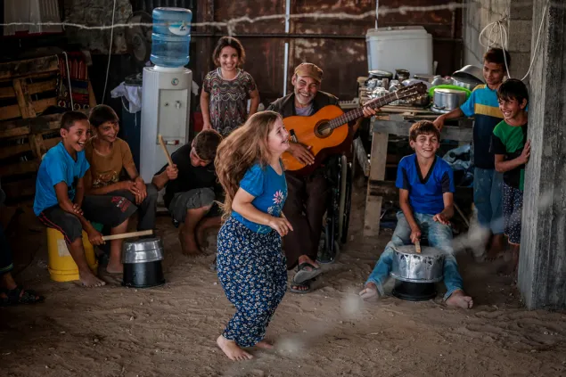 Children making music together — art as resistance and joy